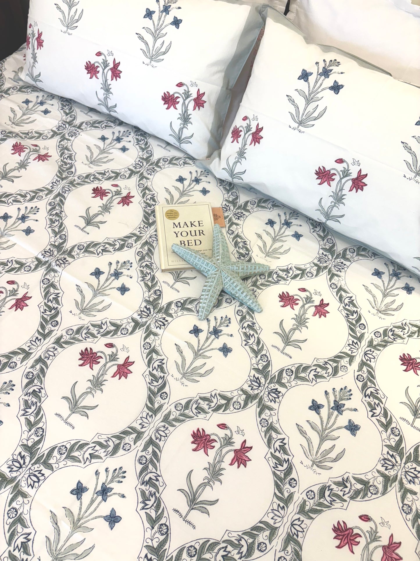 400TC Percale Cotton Bedsheet – English Jaali