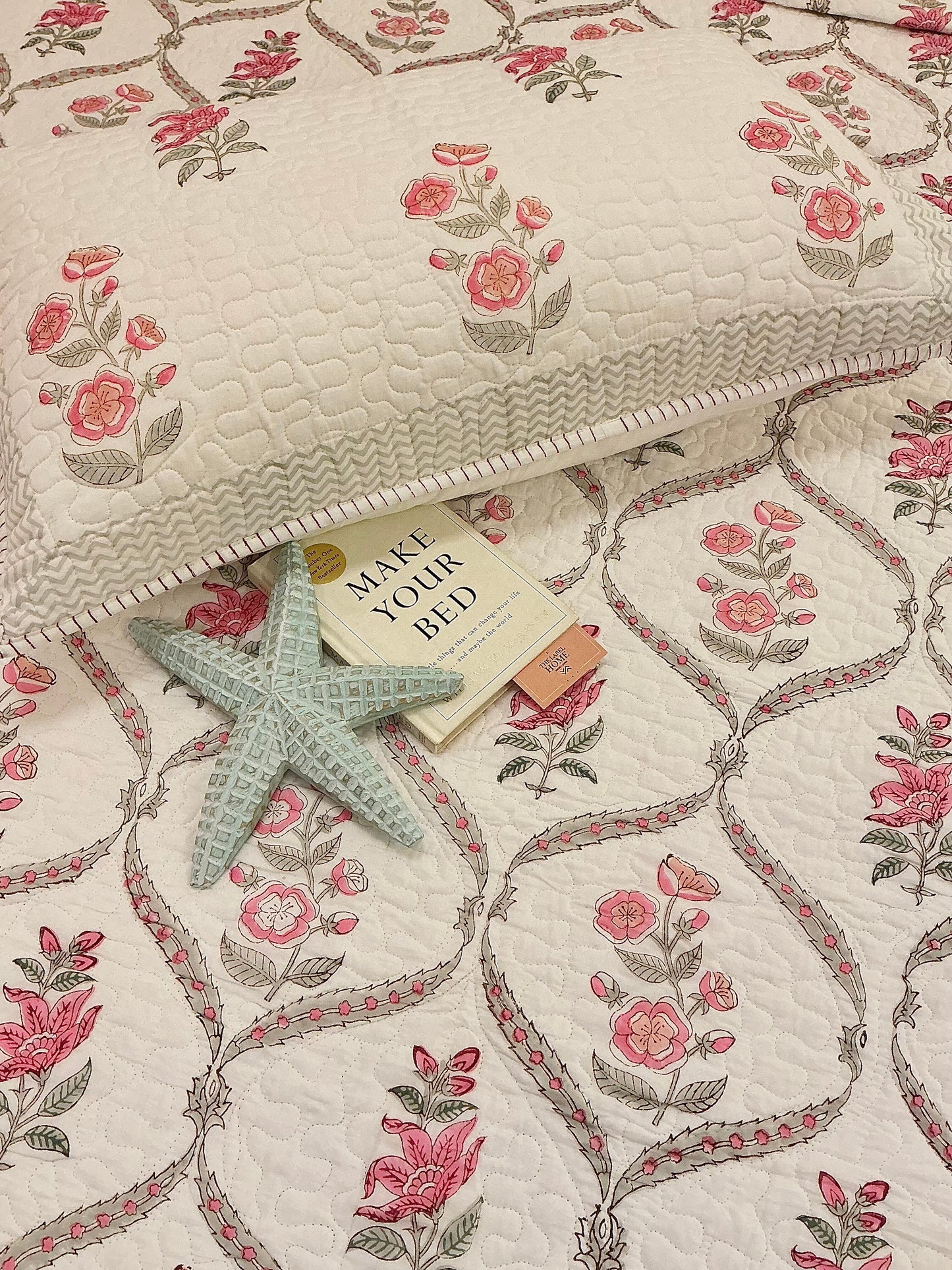 Blush Pink Affair Quilted Bedcover