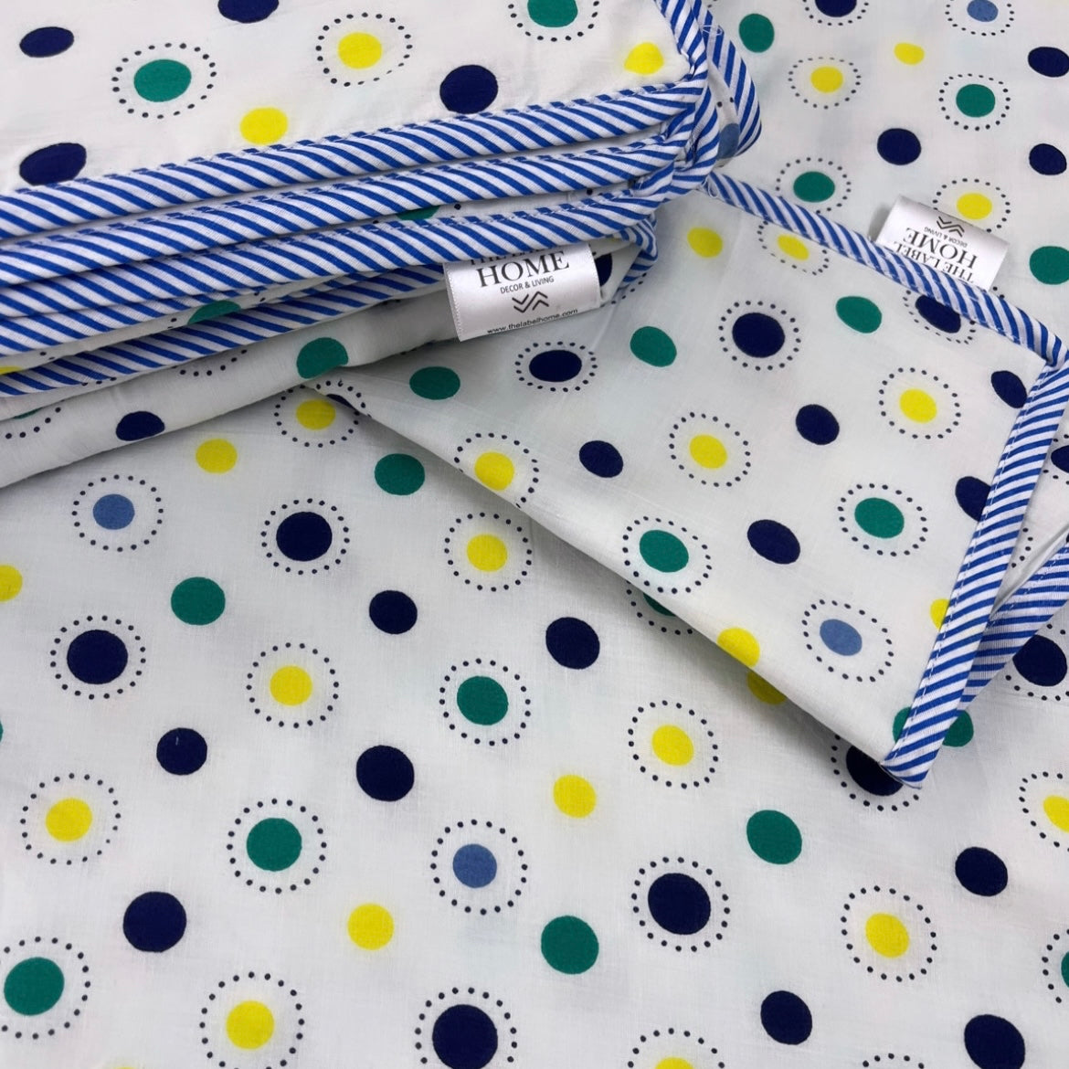 Mul Dot Polka - MulMul Summer Dohar (Set of 2 Single Cotton Muslin Dohar)-The Label Home