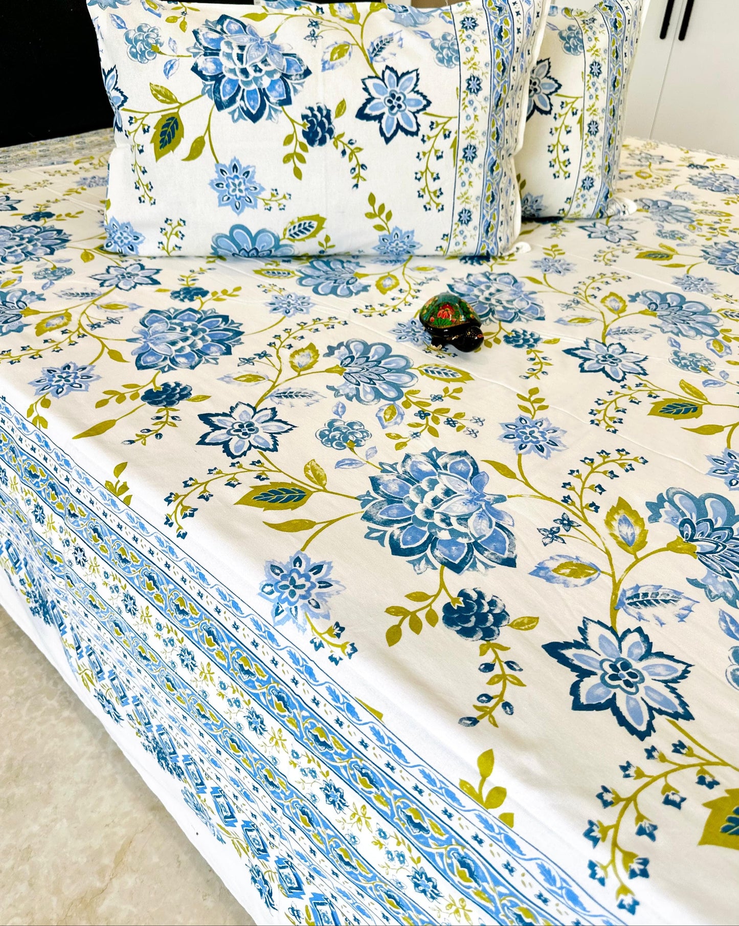 Jaipuri Cotton Bedspread - Meher Printed Super King 110x110