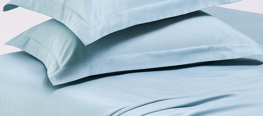 Blue Bamboo Cotton Bedsheet Set 400TC, soft and smooth