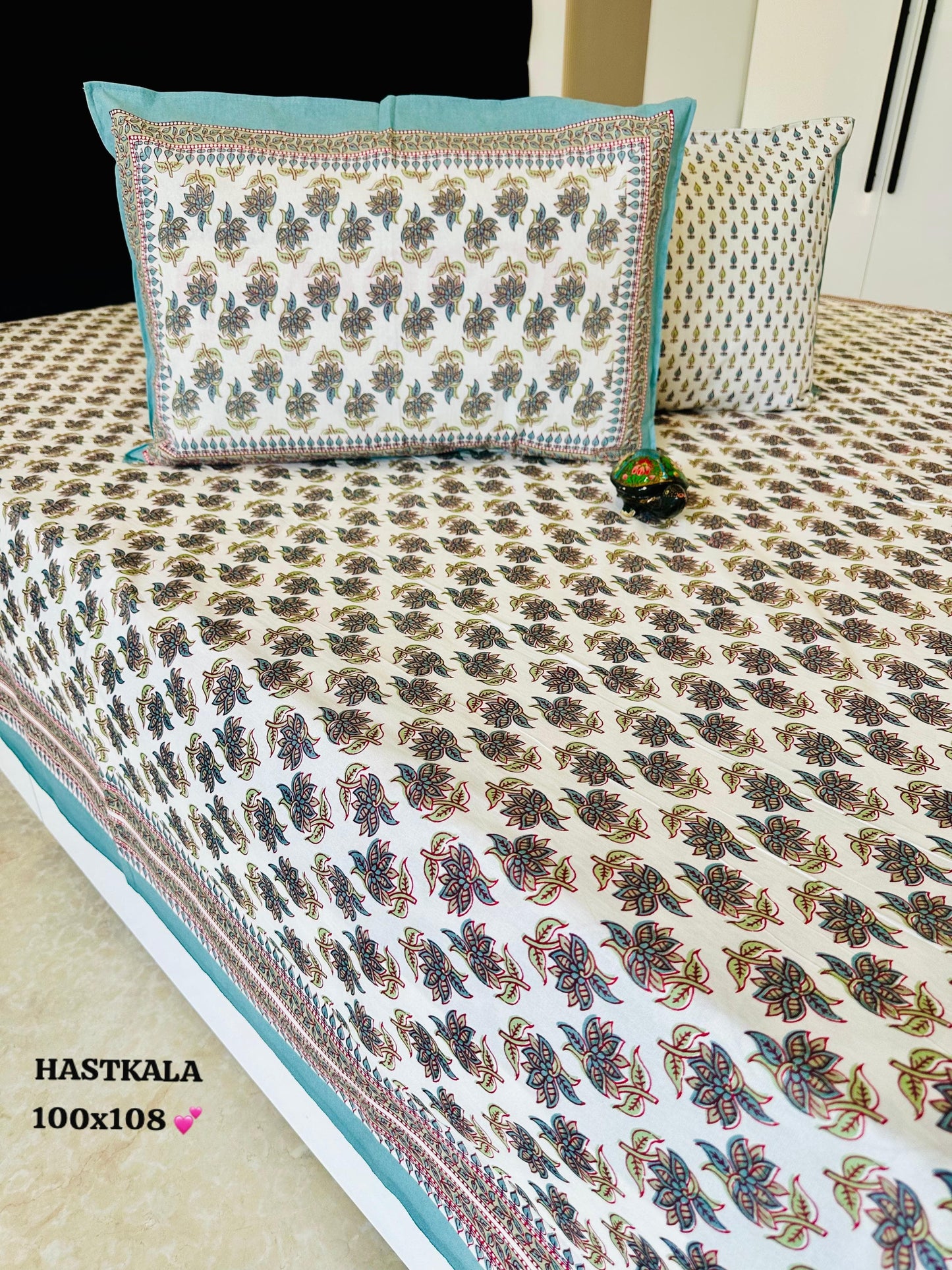 Fresco Cotton Thin Printed Bedspread Bedcover (King 100x108 inches)