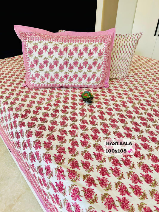 Fresco Cotton Thin Printed Bedspread Bedcover (King 100x108 inches)