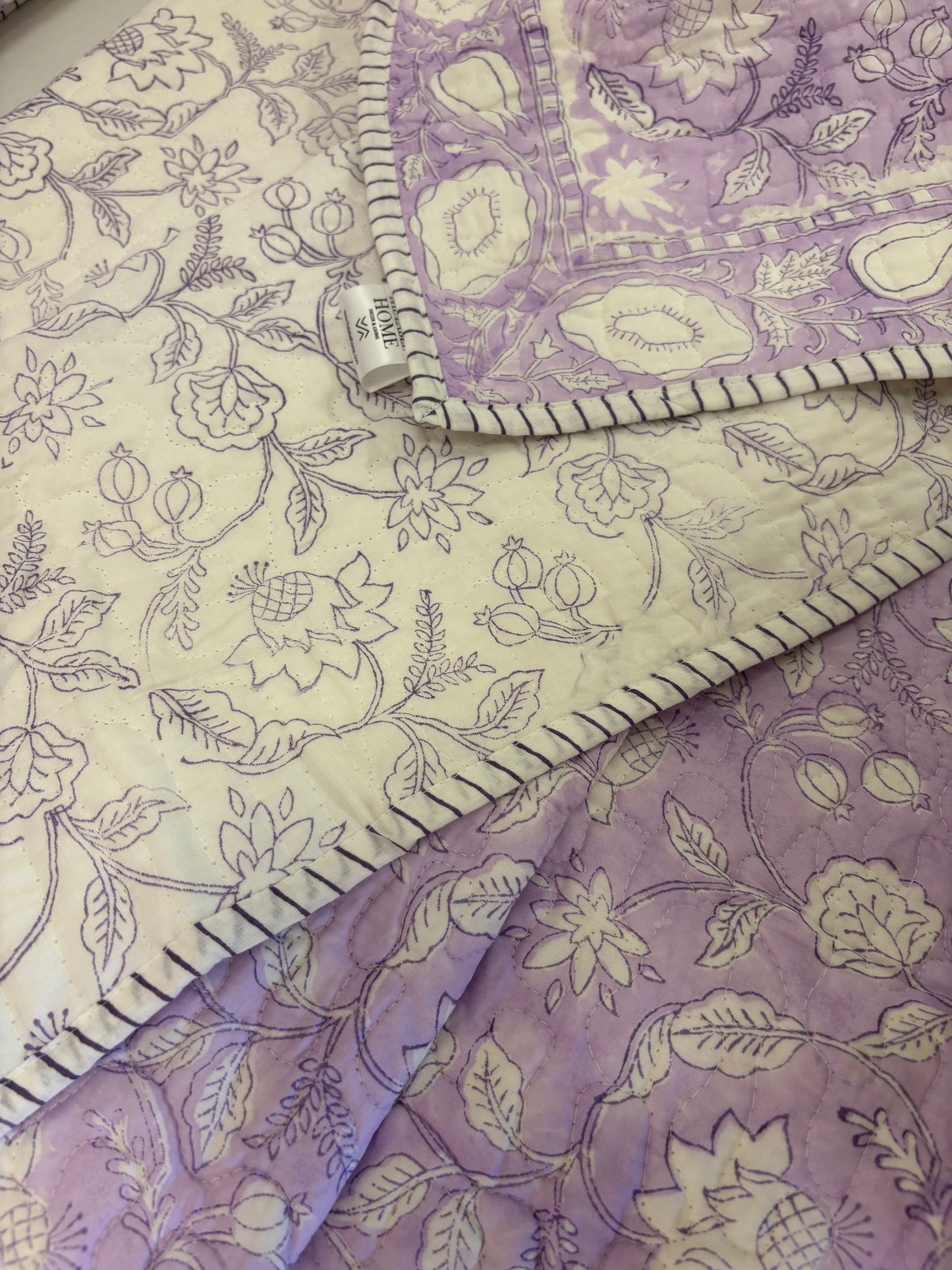 Summer Affair Lavender Quilted Bedcover