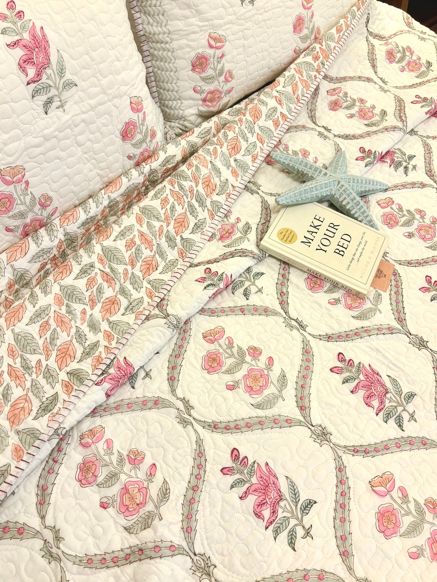 Blush Pink Affair Quilted Bedcover