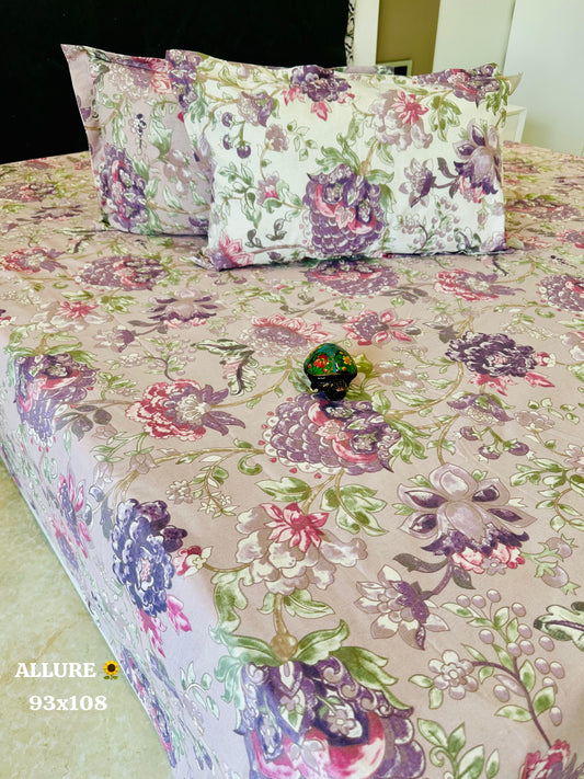 Comfort Luxe Jaipuri Cotton Printed Bedspread Bedcover (King 90x108 inches)