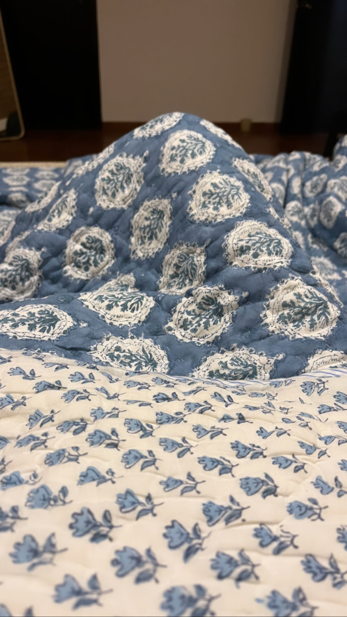 Light AC Quilt - Luxe Blue - Double Size 90x108 inches