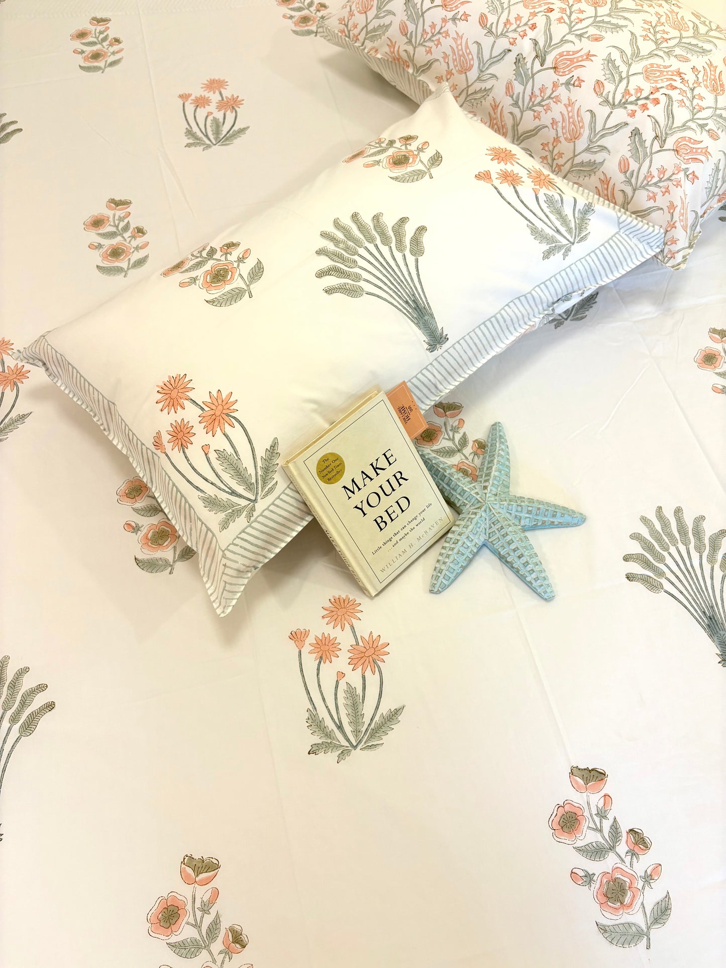 400TC Percale Cotton Bedsheet – Soft Peach Luxury