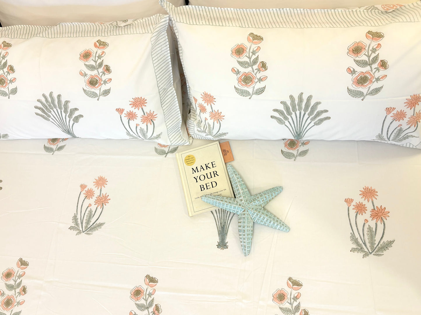 400TC Percale Cotton Bedsheet – Soft Peach Luxury