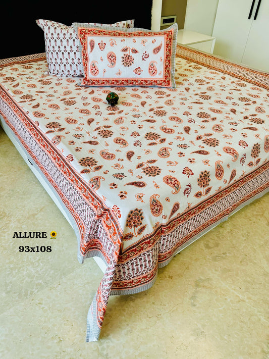 Jaipuri Cotton Printed Bedspread Bedcover - The Label Home