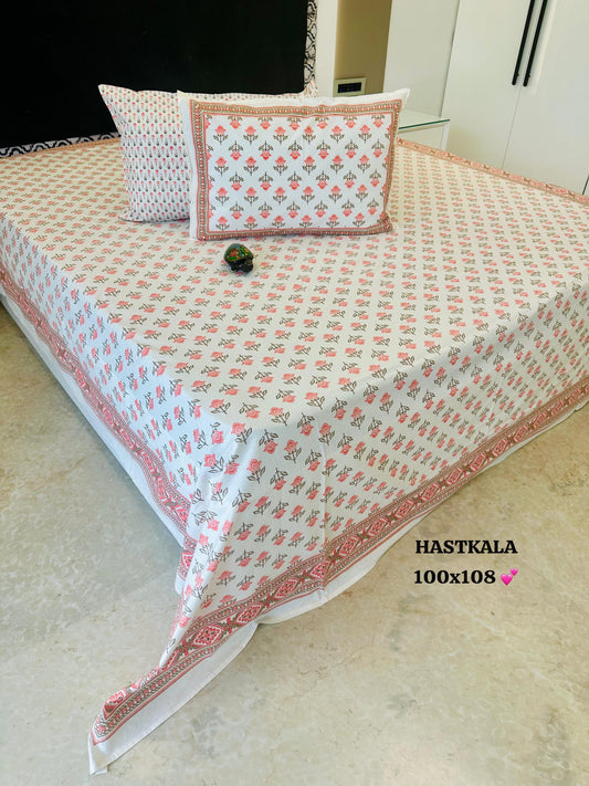 Fresco Cotton Thin Printed Bedspread Bedcover (King 100x108 inches)