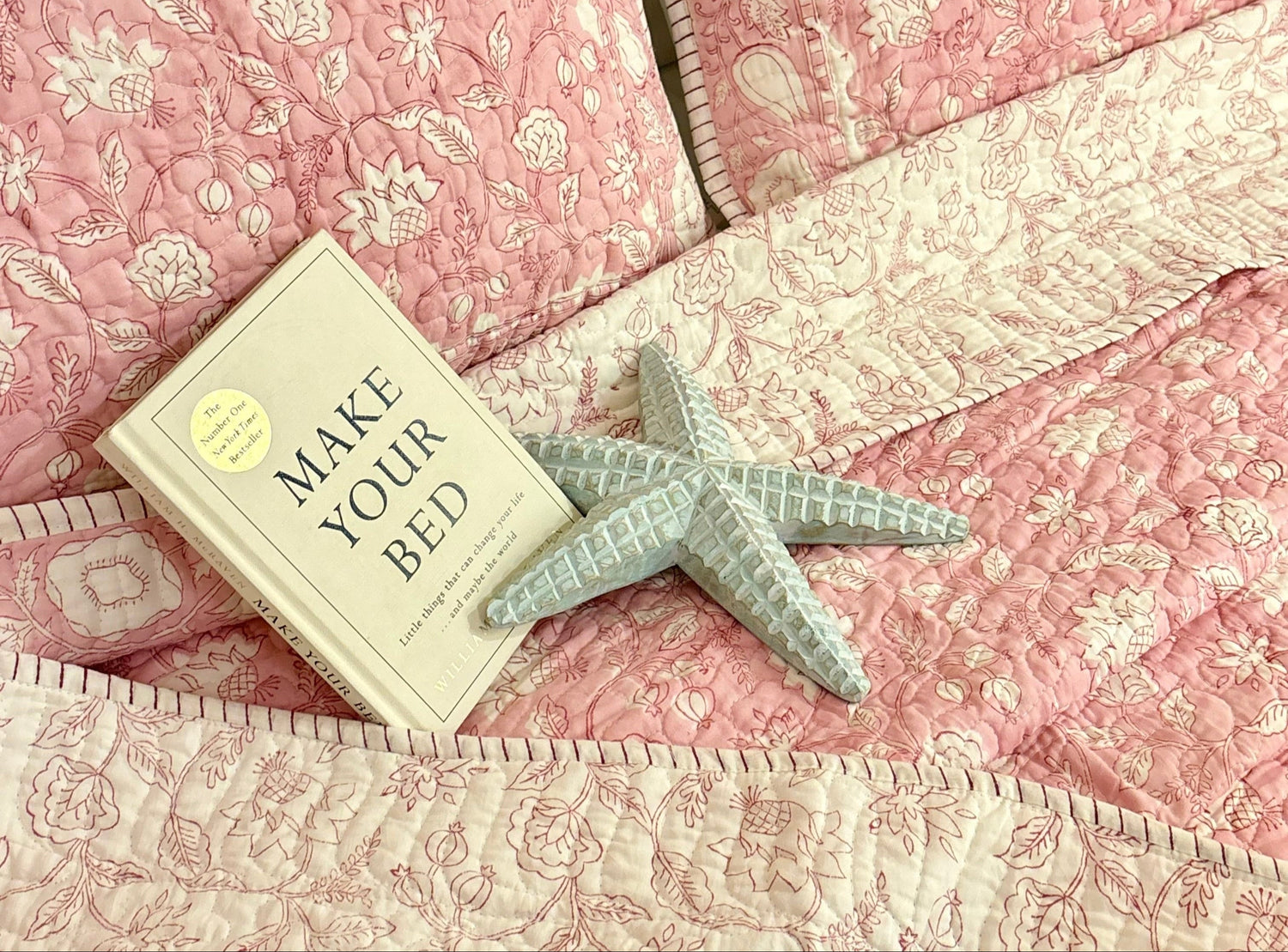 Summer Affair Pink Quilted Bedcover-The Label Home