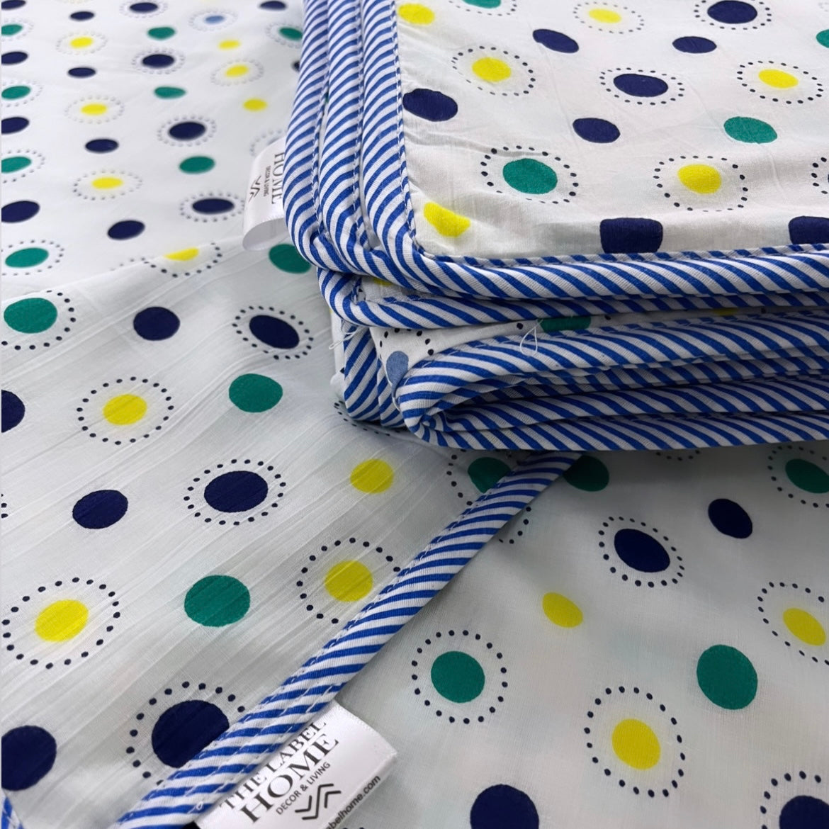 Mul Dot Polka - MulMul Summer Dohar (Set of 2 Single Cotton Muslin Dohar)-The Label Home