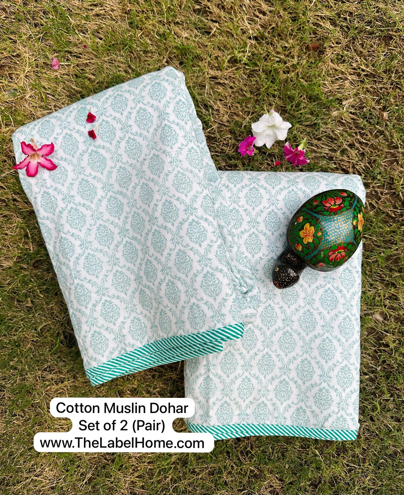 Soho - MulMul Summer Dohar (Set of 2 Single Cotton Muslin Dohar)