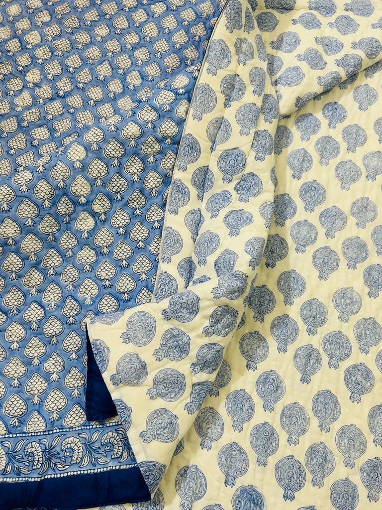 Light AC Quilt - Pome Blue - Double Size - The Label Home