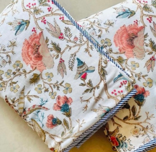 Spring - MulMul Summer Dohar (Set of 2 Single Cotton Muslin Dohar)-The Label Home