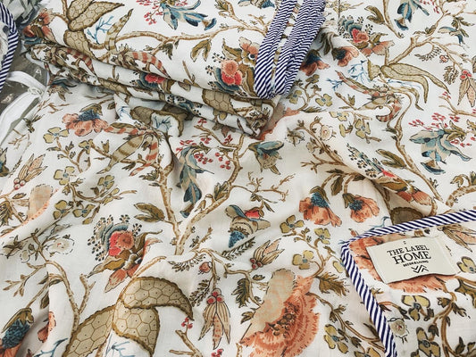 Spring - MulMul Summer Dohar (Set of 2 Single Cotton Muslin Dohar)-The Label Home