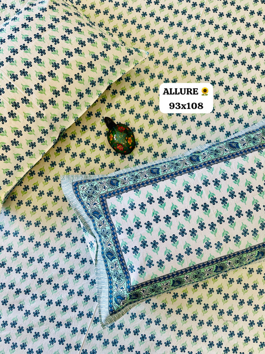 Comfort Luxe Jaipuri Cotton Printed Bedspread Bedcover (King 90x108 inches)