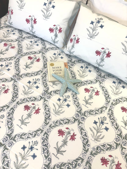 400TC Percale Cotton Bedsheet – English Jaali