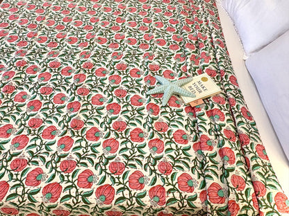 Floral Paradise Kantha Bedcover