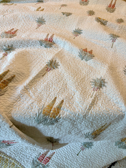 Meadow Bloom Quilted Bedcover
