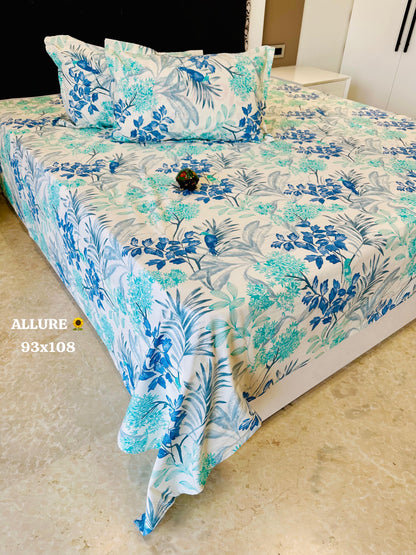 Soothing Luxe Jaipuri Cotton Printed Bedspread Bedcover (King 90x108 inches)-The Label Home