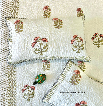 8 Designs - Festive Quilted Bedcover-The Label Home