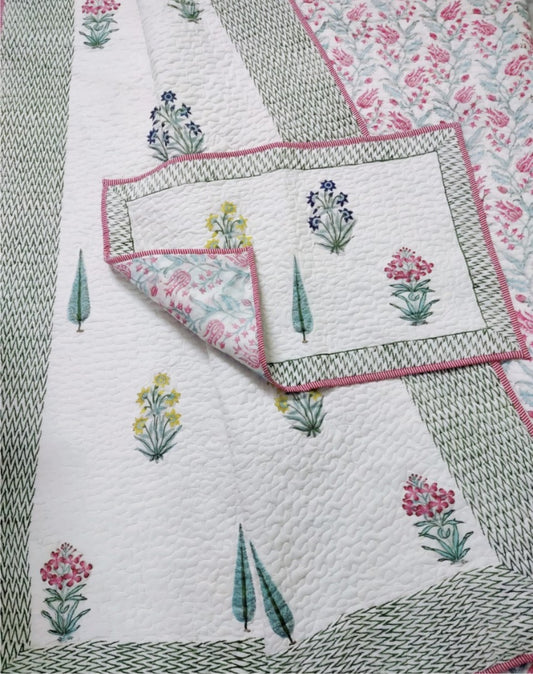 Reversible Quilted Bedcover in Cotton – The Label Home