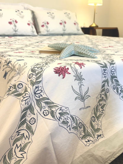 400TC Percale Cotton Bedsheet – English Jaali