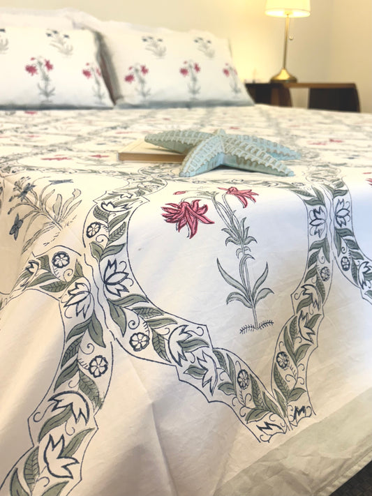 400TC Percale Cotton Bedsheet – English Jaali