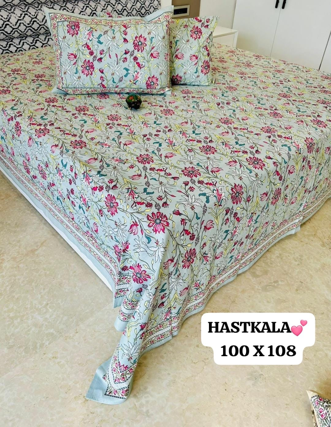 Lush Home Cotton Thin Printed Bedspread  Bedcover (King 100x108 inches)