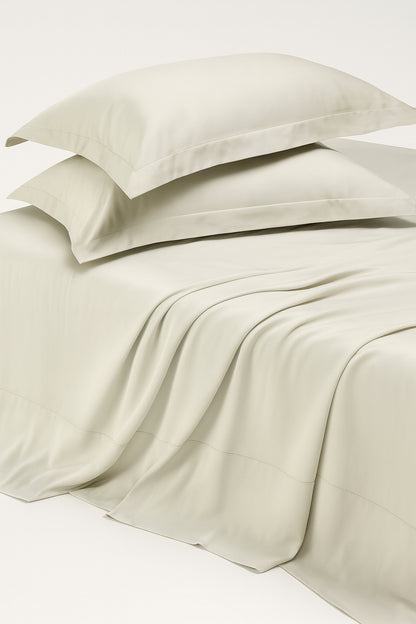 400TC Bamboo Cotton Bedsheet Set | King Size 108x108 + Oxford Pillowcases