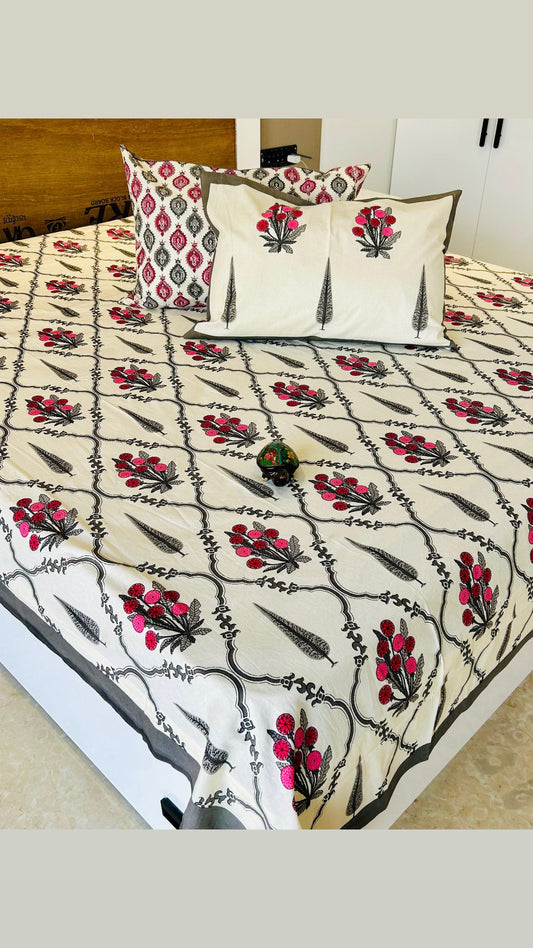 Soft Summer Cotton Thin Printed Bedspread  Bedcover (King 93x108 inches)