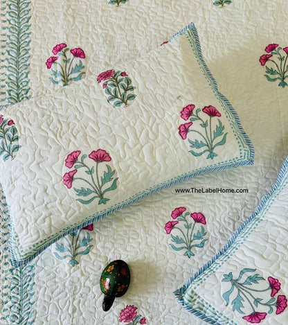 8 Designs - Festive Quilted Bedcover-The Label Home