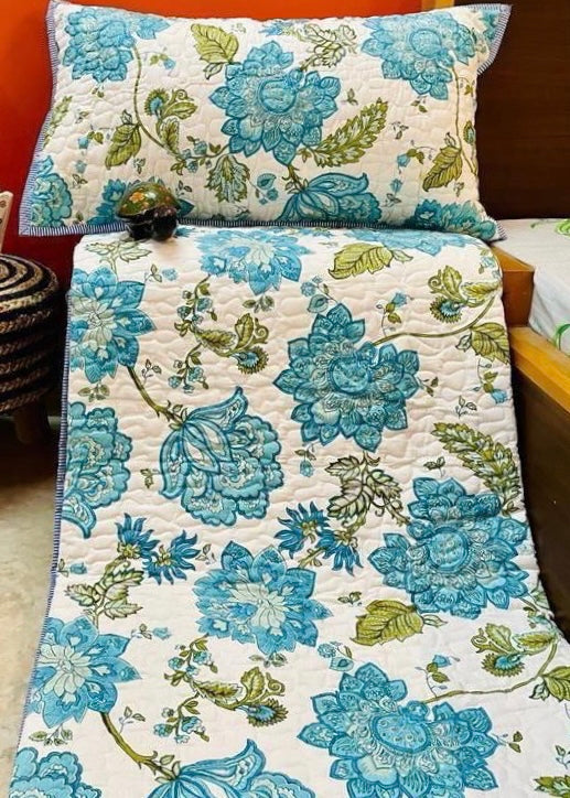 Cotton Quilted Bedcover Set (Reversible)