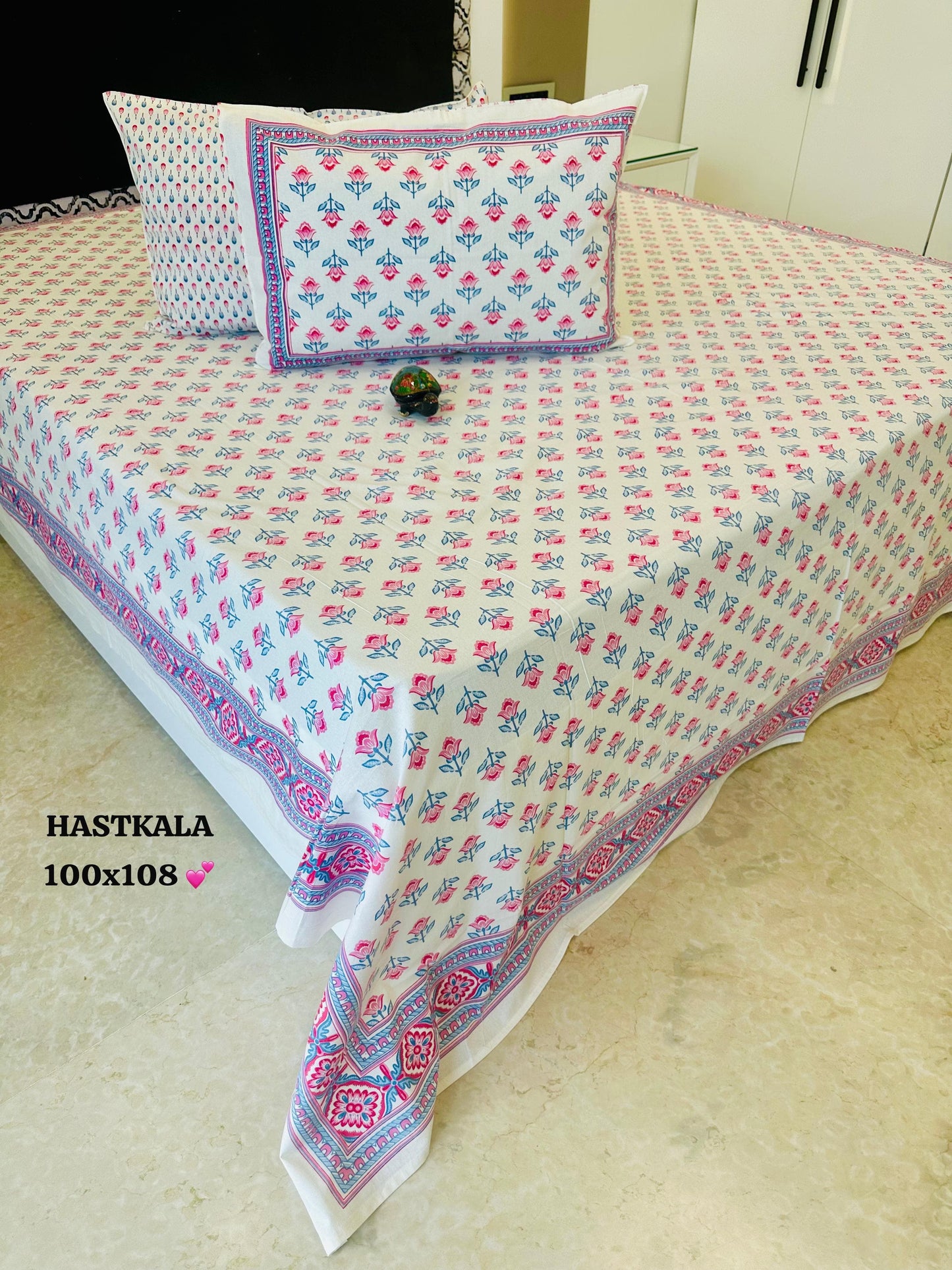 Fresco Cotton Thin Printed Bedspread  Bedcover (King 100x108 inches)