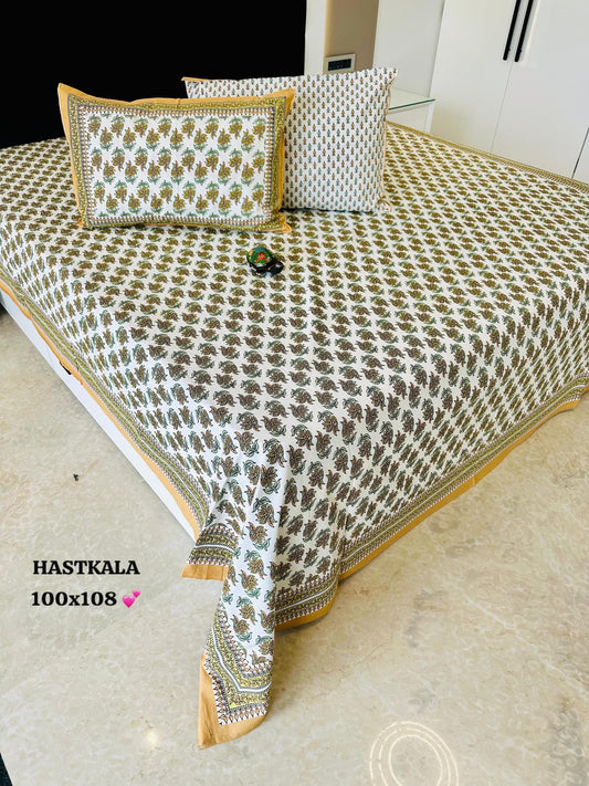 Fresco Cotton Thin Printed Bedspread  Bedcover (King 100x108 inches)