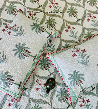 8 Designs - Festive Quilted Bedcover-The Label Home
