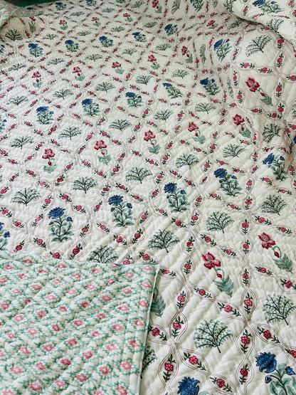 Soft Cotton Quilt Rajai - Muslin Quilt 90x108 Inches