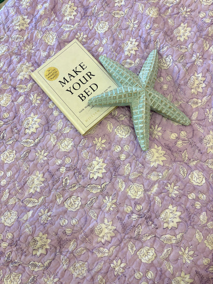Summer Affair Lavender Quilted Bedcover-The Label Home