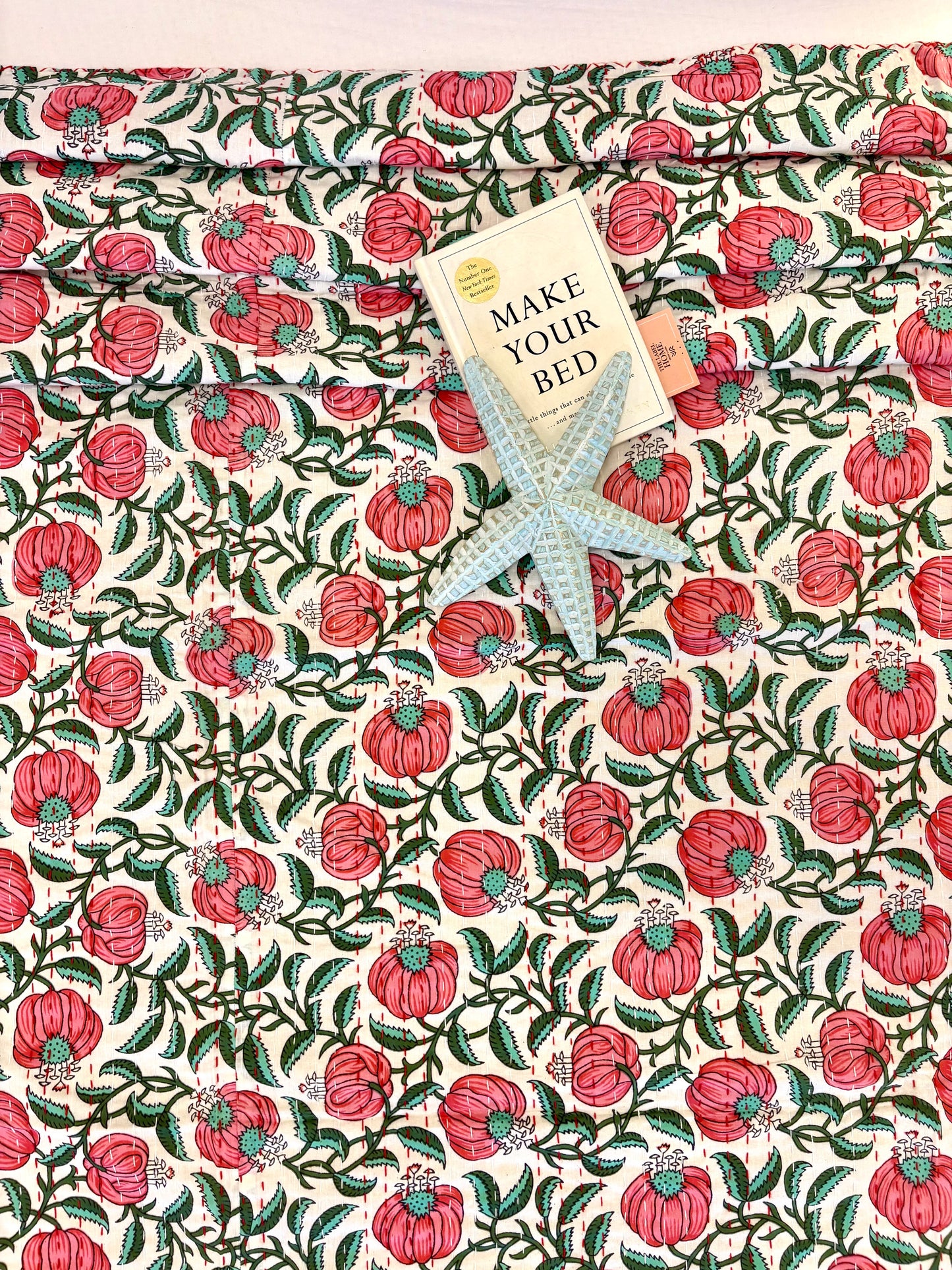 Floral Paradise Kantha Bedcover