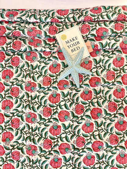 Floral Paradise Kantha Bedcover