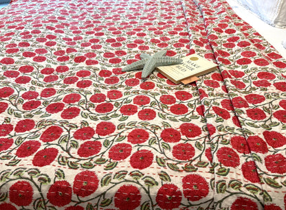 Sway Bloom Kantha Bedcover