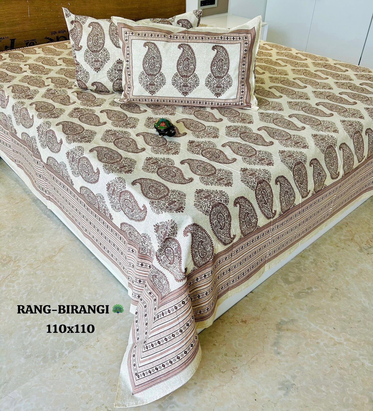 Splendour Thin Printed Bedspread Bedcover (Super King 110x110 inches)