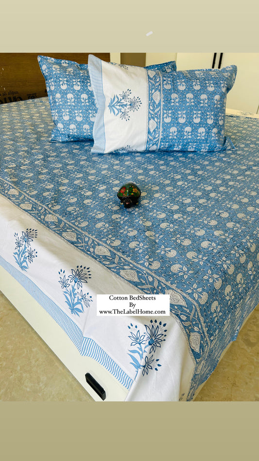 Home Hues Summer Cotton Thin Printed Bedspread  Bedcover (King 93x108 inches)