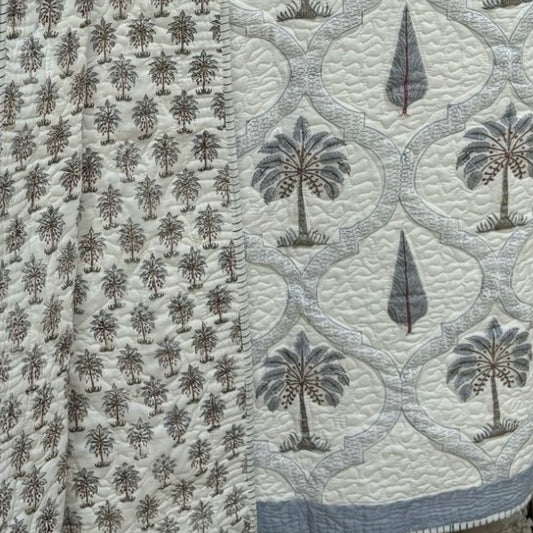 NEW! Bestseller Premium Jaal Reversible Mulmul Voile Bedcover Comforter (Reversible) Size 90x108 inches