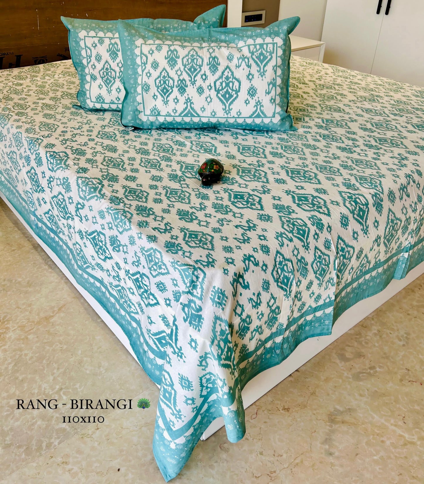 Rubelle Thin Printed Bedspread Bedcover (Super King 110x110 inches)