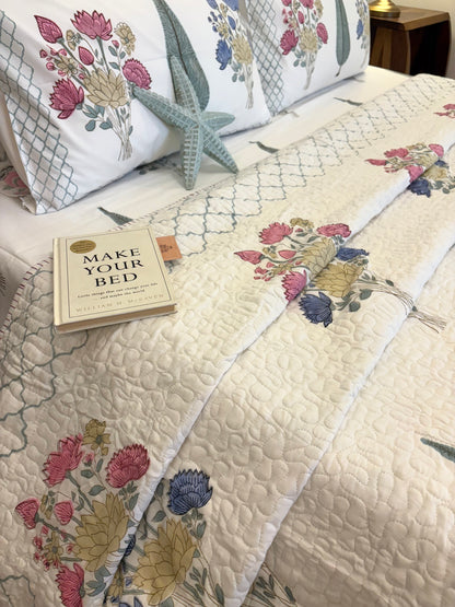 Everbloom Quilted Bedcover