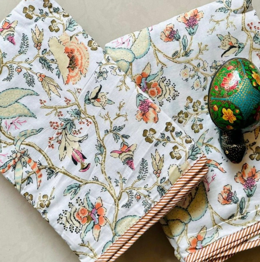 Spring - MulMul Summer Dohar (Set of 2 Single Cotton Muslin Dohar)