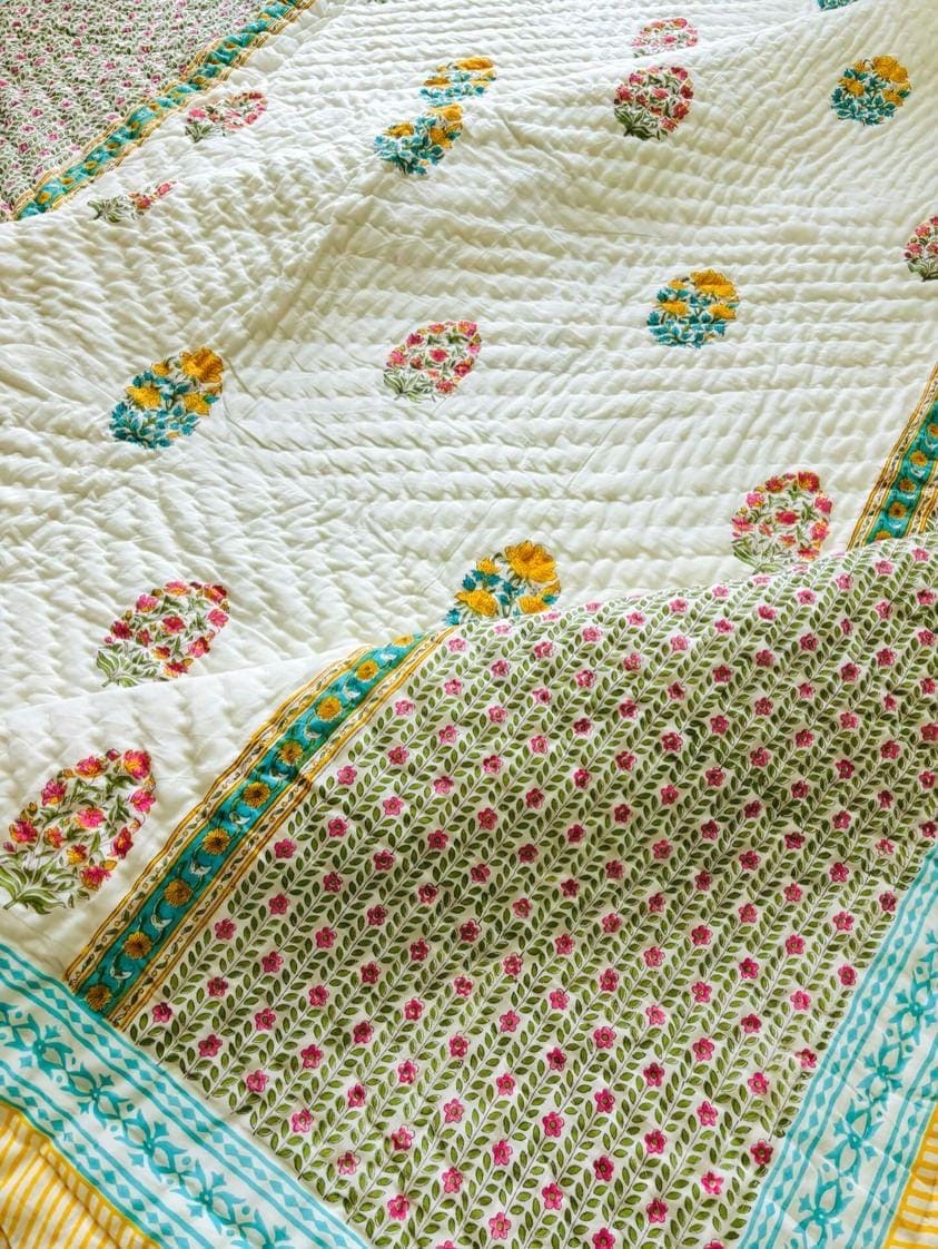 Quilt - Rich Floral Bliss - Double Size 90x108